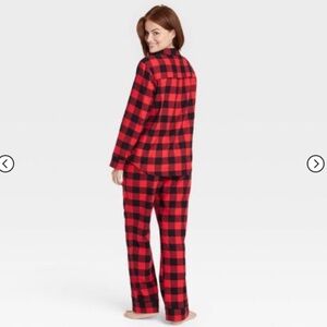 Women's Buffalo Check Flannel  Christmas PJ’s Pajama Set Size Medium